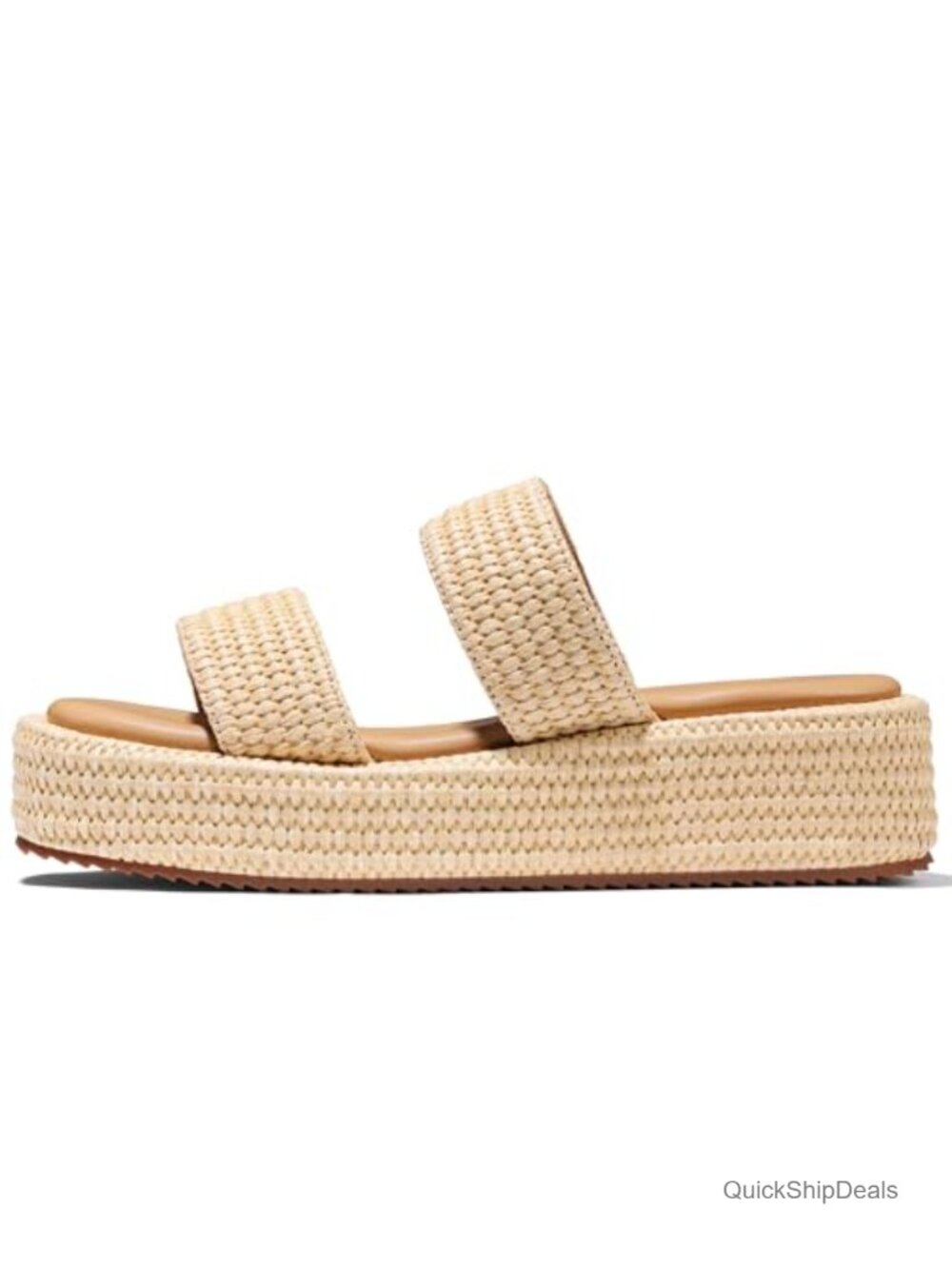 Wedge Espadrille Platform Sandals Slip On Comfortable Raffia Summer Beach Shoes